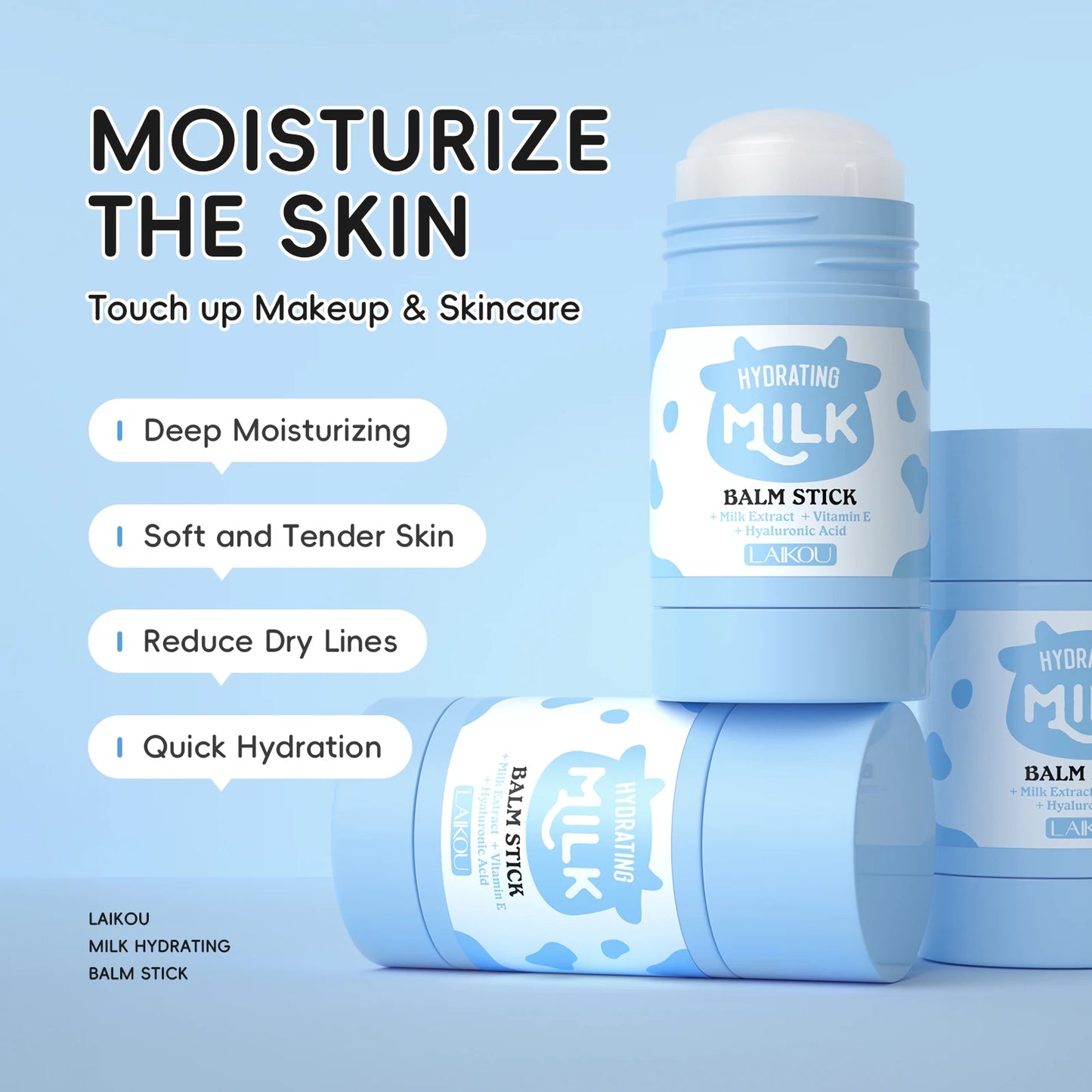 Baume Hydratant Stick Multi-Usage au Lait LAIKOU 40g