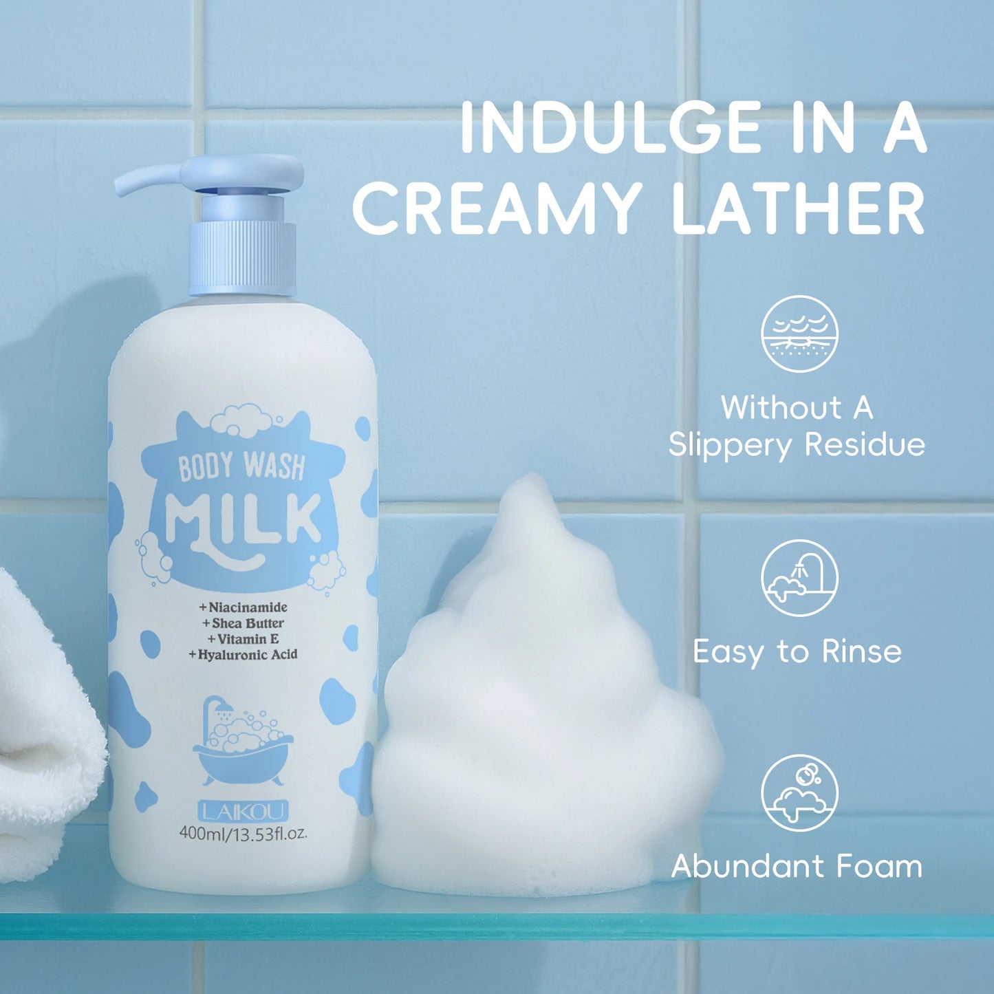 Gel Douche au Lait LAIKOU 400ml