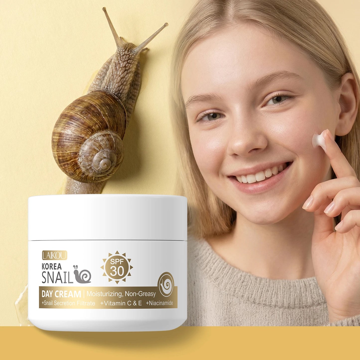 Crème de Jour Escargot SPF30 LAIKOU 30g