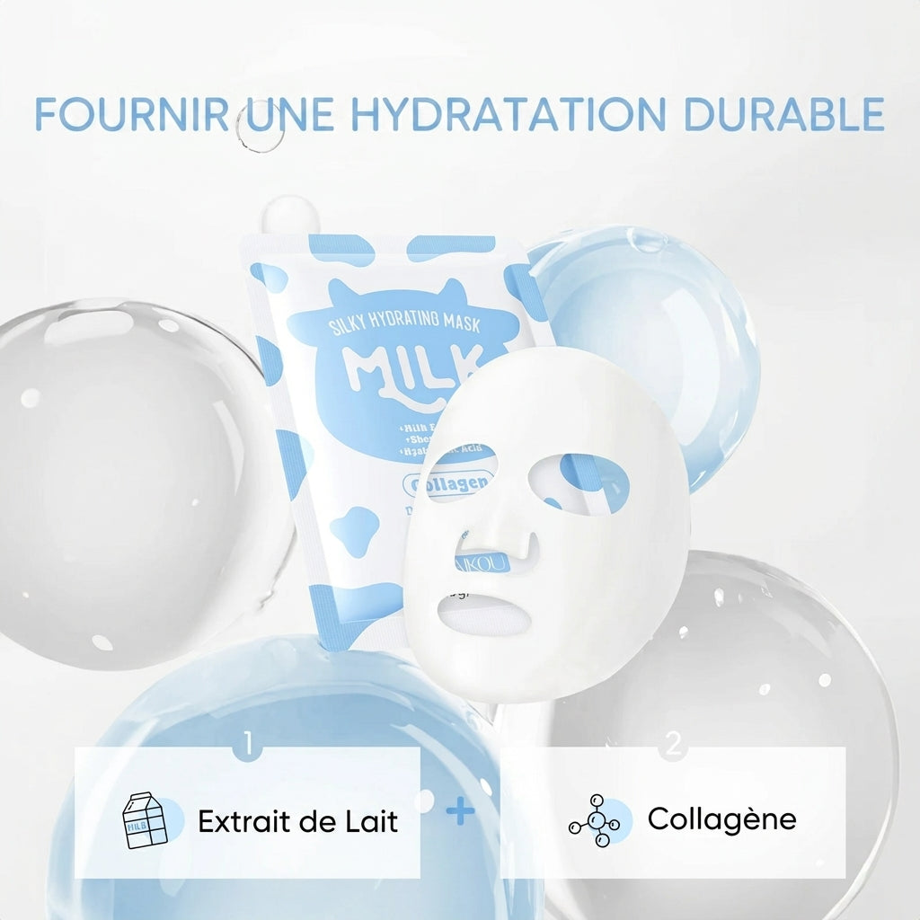 Masque au Lait Soyeux LAIKOU - Lot de 20