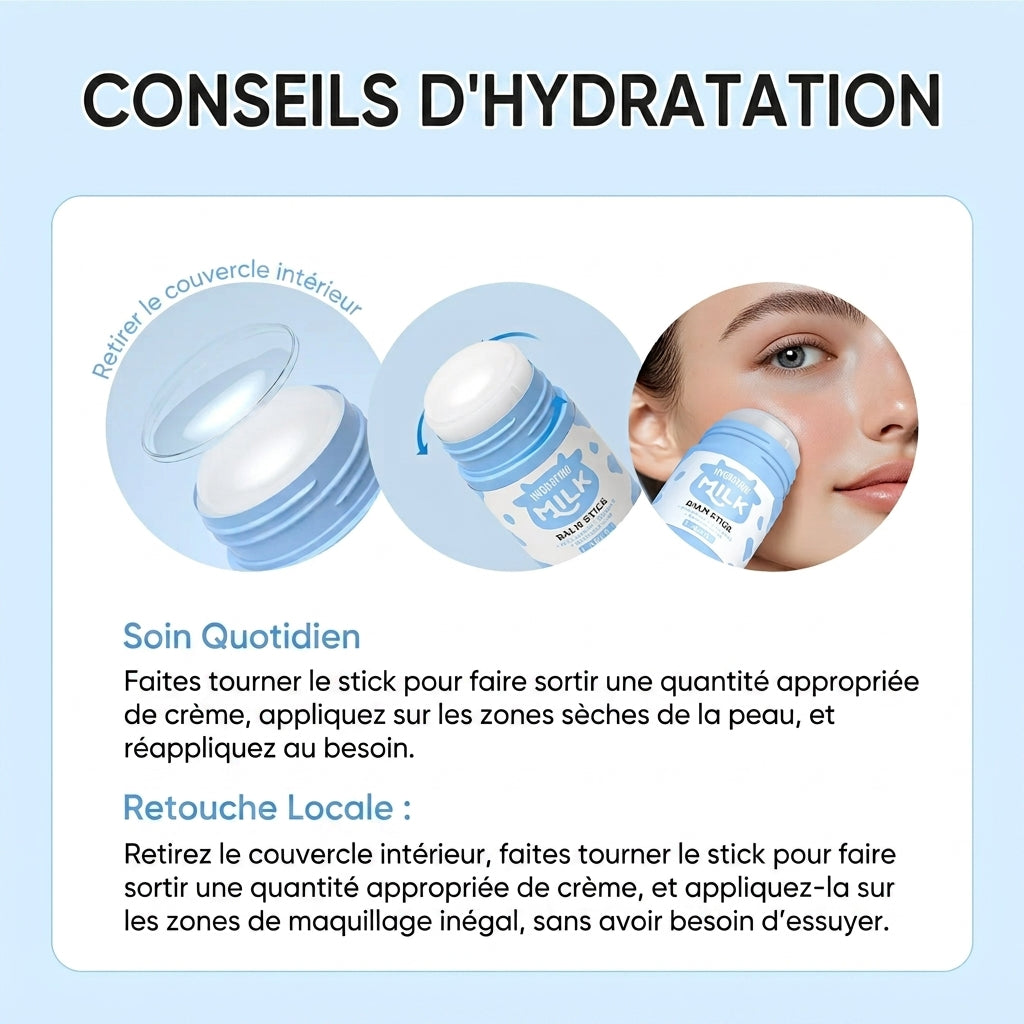 Baume Hydratant Stick Multi-Usage au Lait LAIKOU 40g