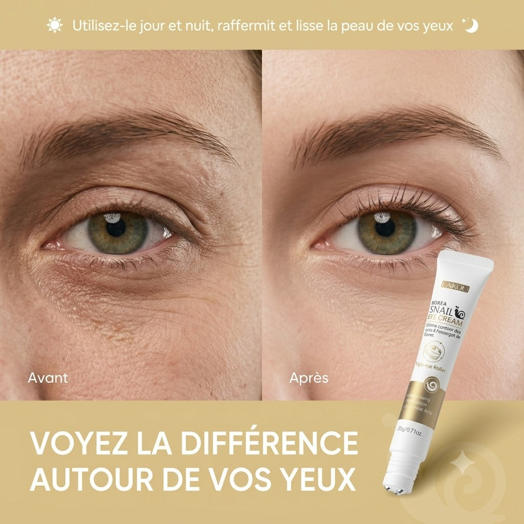 Crème Contour des Yeux Escargot à Bille LAIKOU 20 g