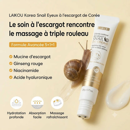 Crème Contour des Yeux Escargot à Bille LAIKOU 20 g