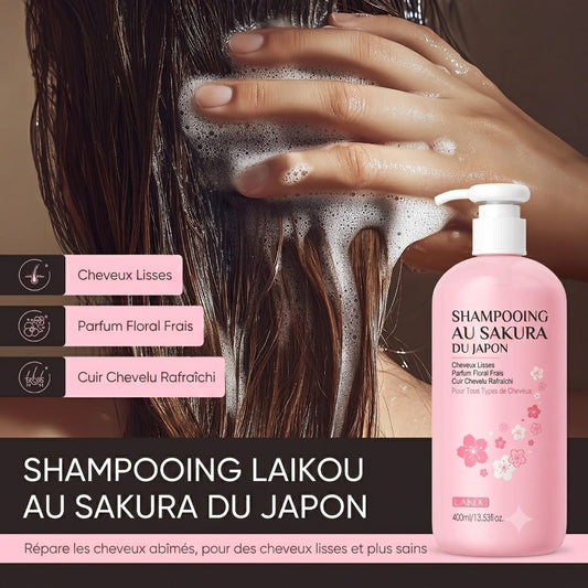 Champú Réparateur Anti-Pointes Fourchues LAIKOU Sakura 400ml