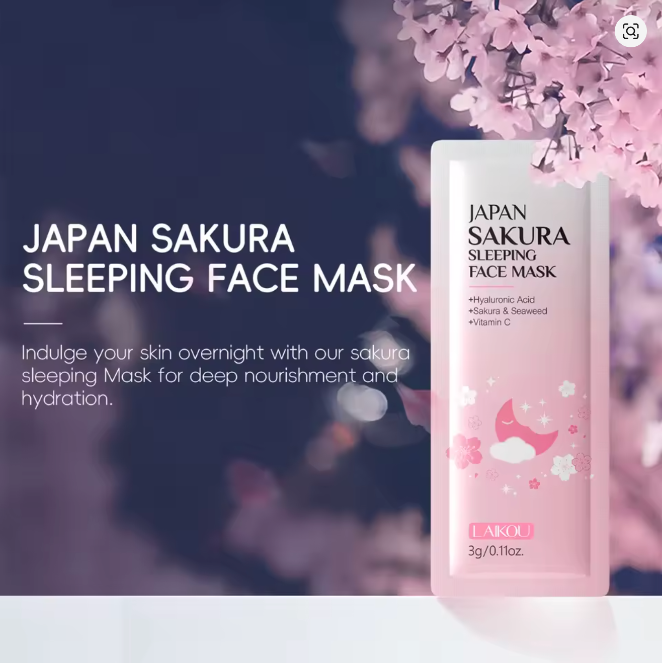 LAIKOU Japan Sakura Sleeping Face Mask
