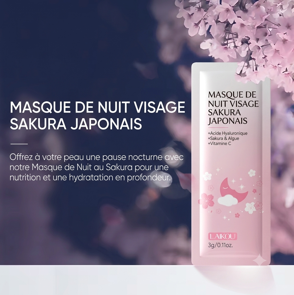 Ensemble de soins LAIKOU Japan Sakura - présentation du produit fini