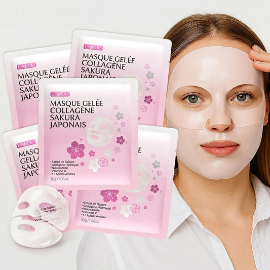 Masque Visage Collagène Vitamine C Niacinamide LAIKOU 30g x5