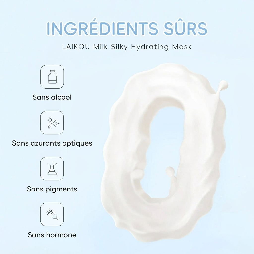 Masque au Lait Soyeux LAIKOU - Lot de 20