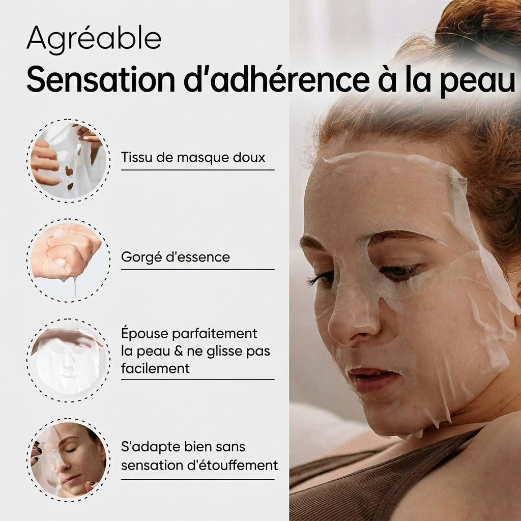 Masque Essence Collagène Escargot LAIKOU 25g x20