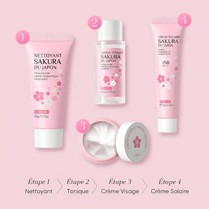 Coffret de Voyage Sakura Japon 4 Pièces Mini