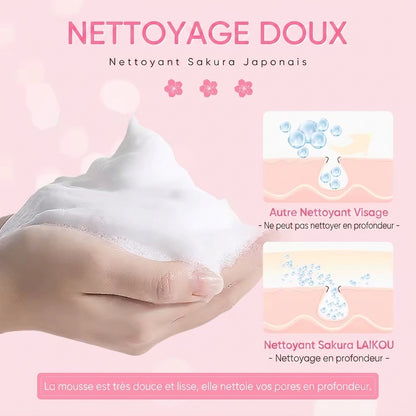 Nettoyant Visage LAIKOU Sakura – Contrôle du Sébum 20 à 150 g