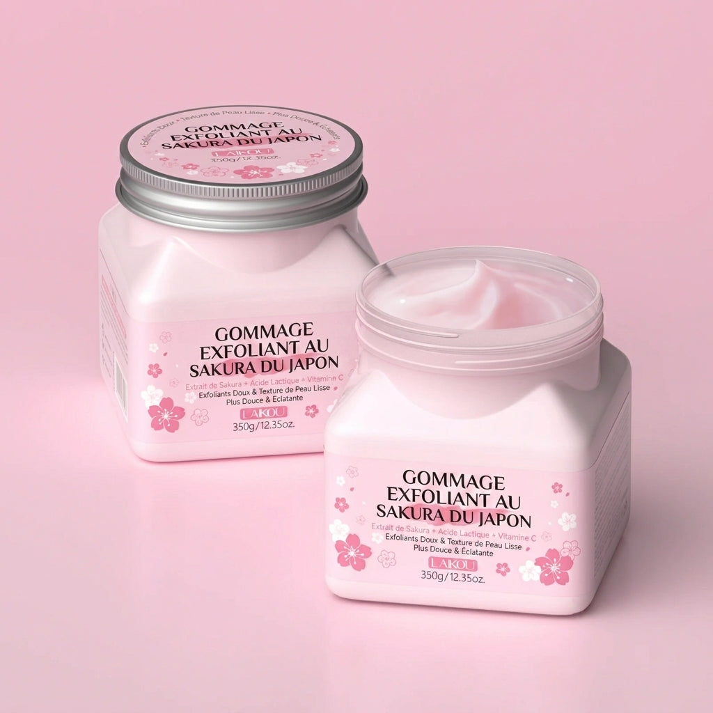 Gommage Visage Doux LAIKOU Sakura – 25 / 80 / 350 g