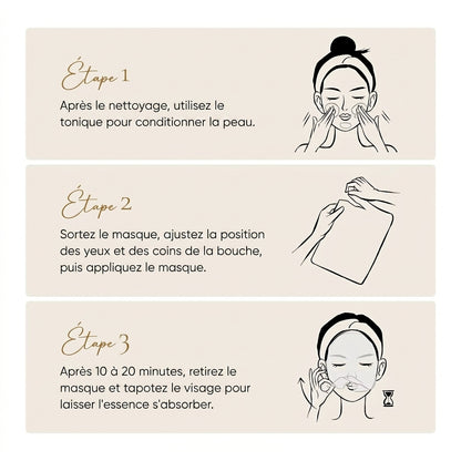 Masque Essence Collagène Escargot LAIKOU 25g x20