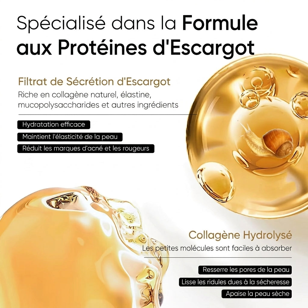 Masque Essence Collagène Escargot LAIKOU 25g x20