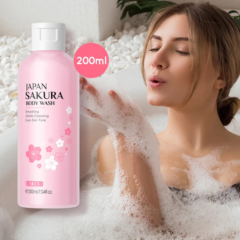 Gel Douche Nettoyant Doux LAIKOU Sakura