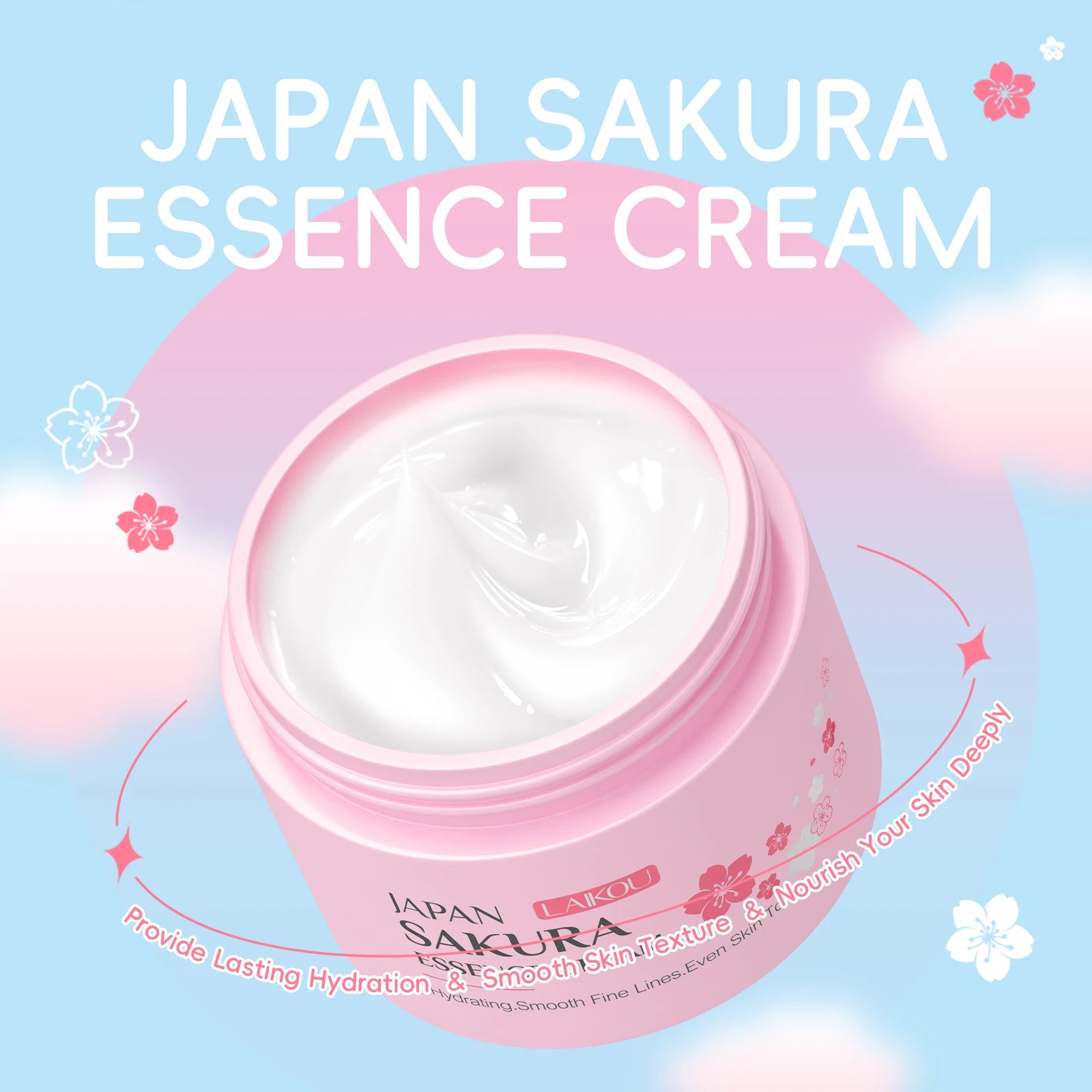 Crème essence anti-rides LAIKOU Sakura 50g
