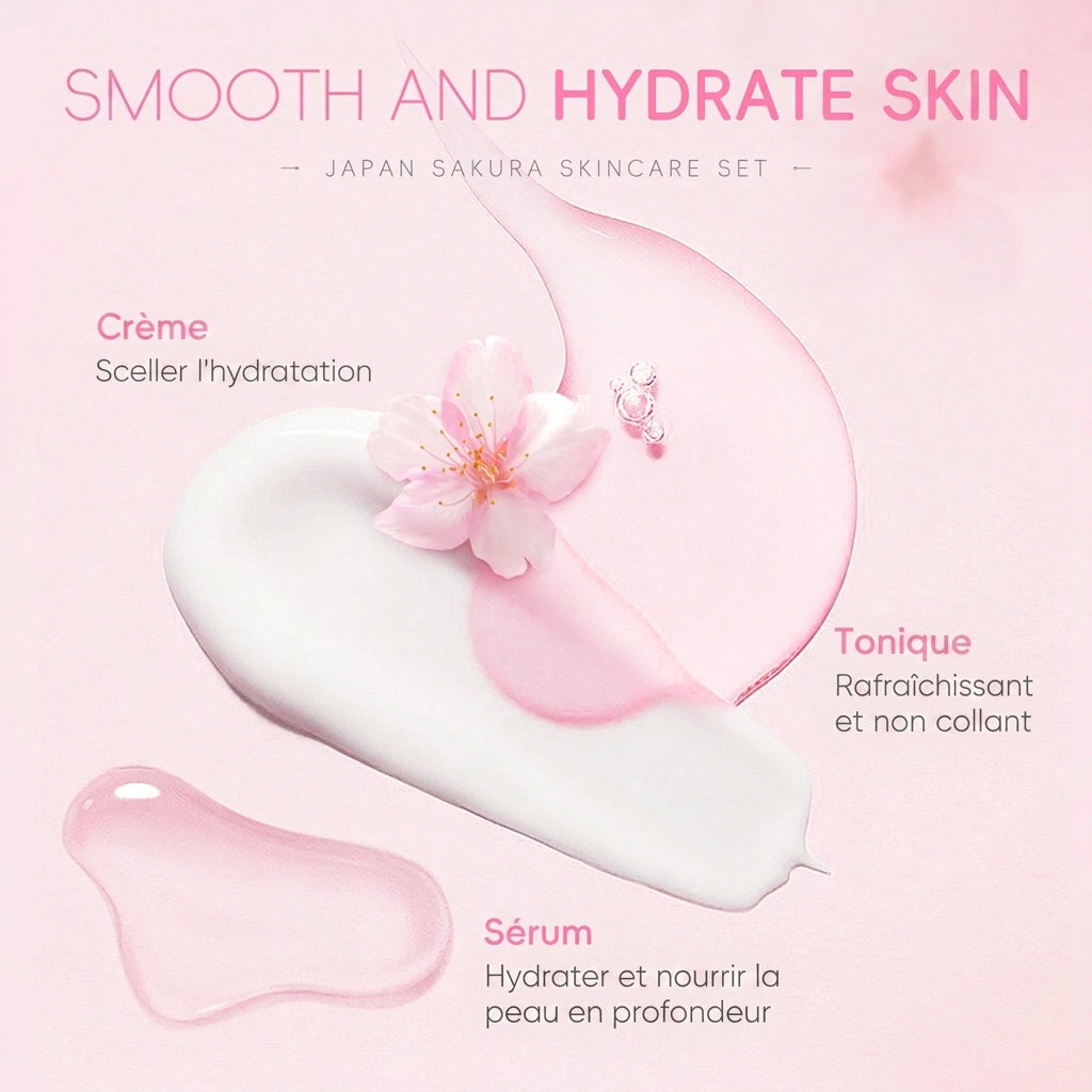Coffret Soins Visage Sakura LAIKOU 6 Pièces