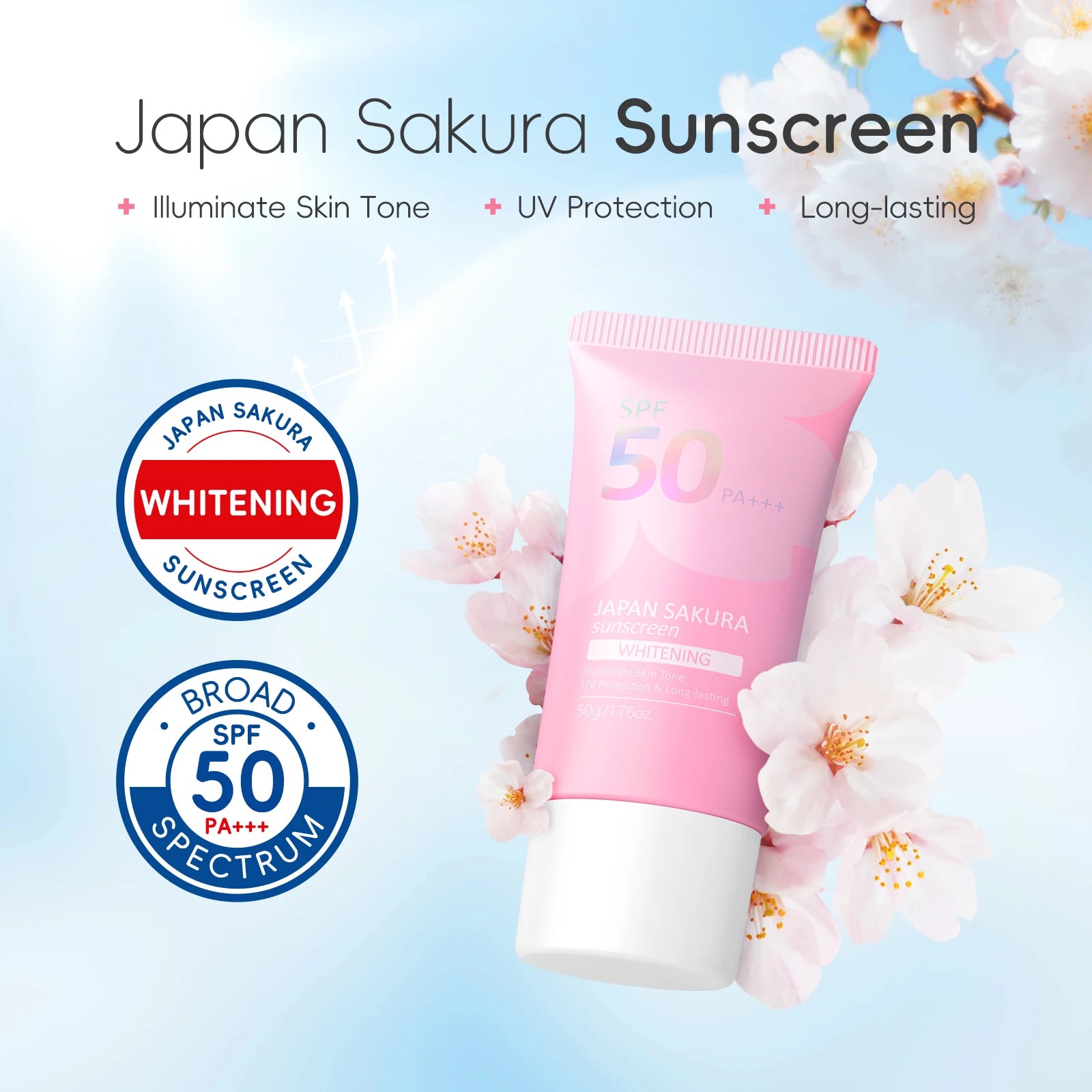 Crème solaire visage LAIKOU Sakura SPF50