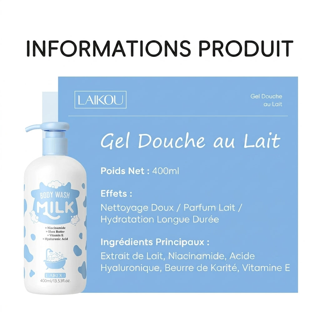 Gel Douche au Lait LAIKOU 400ml