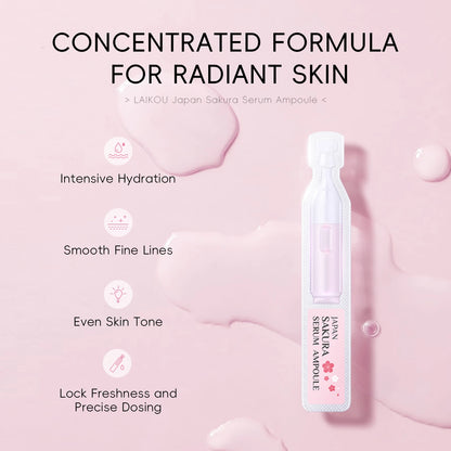 Sérum Ampoules LAIKOU Sakura - application