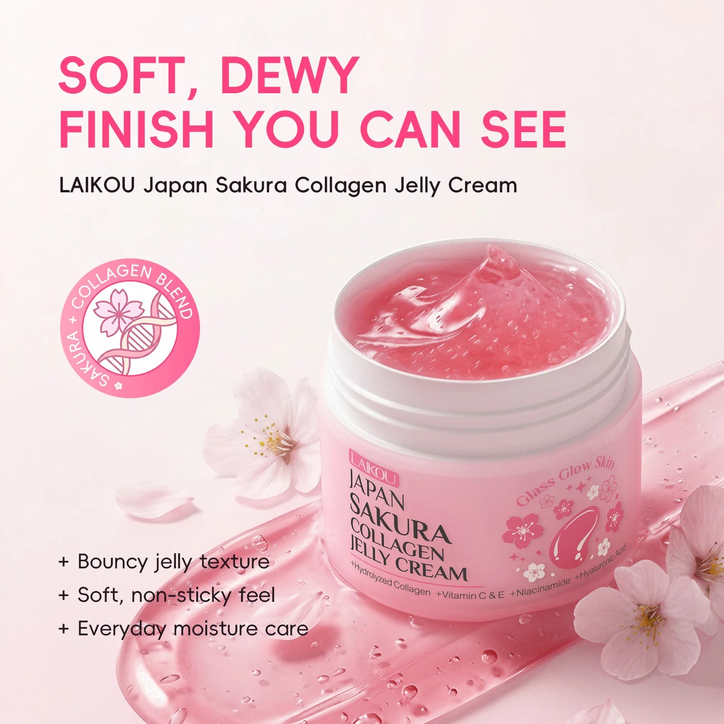Crème gelée au collagène LAIKOU Sakura 100g