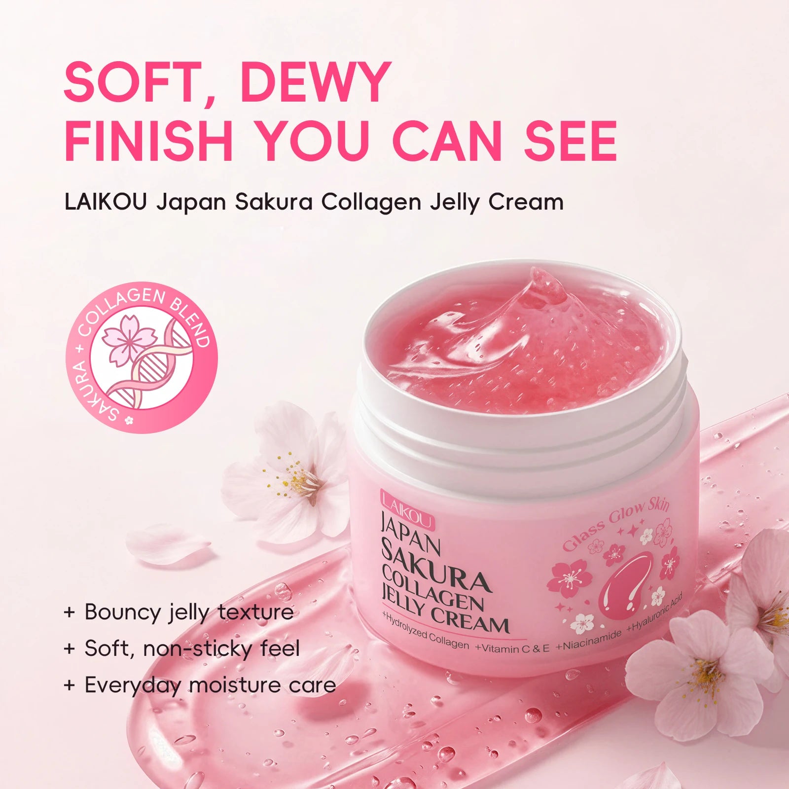 Crème gelée au collagène LAIKOU Sakura 100g