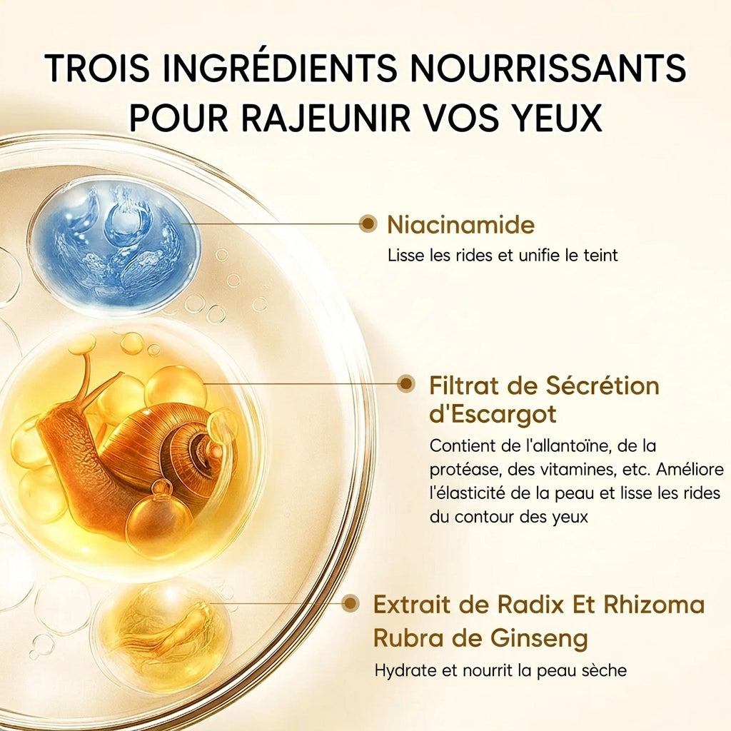 Crème Contour des Yeux Escargot LAIKOU – 15 / 30 g