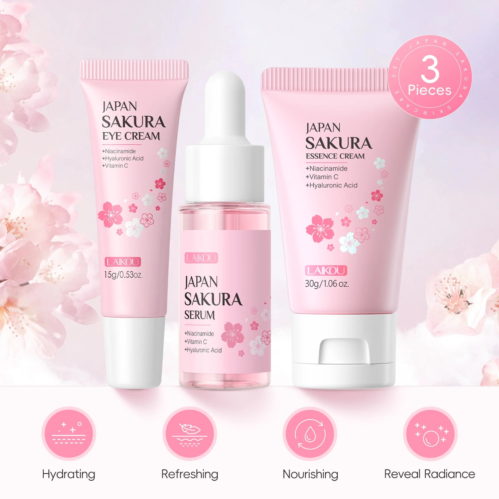 Coffret Trio Sakura 3 Pièces LAIKOU
