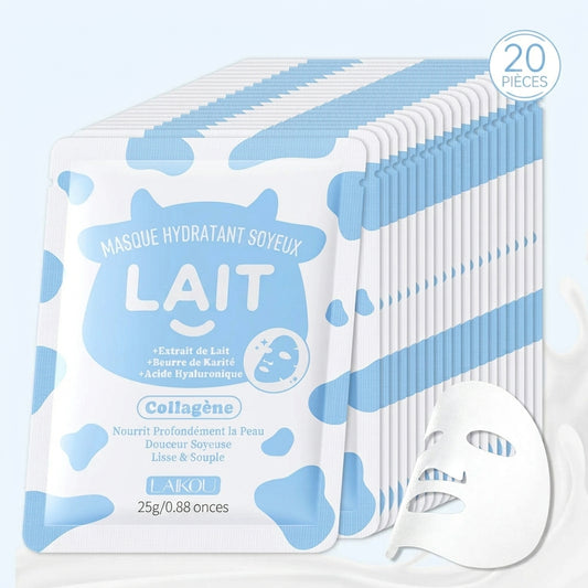 Masque au Lait Soyeux LAIKOU - Lot de 20