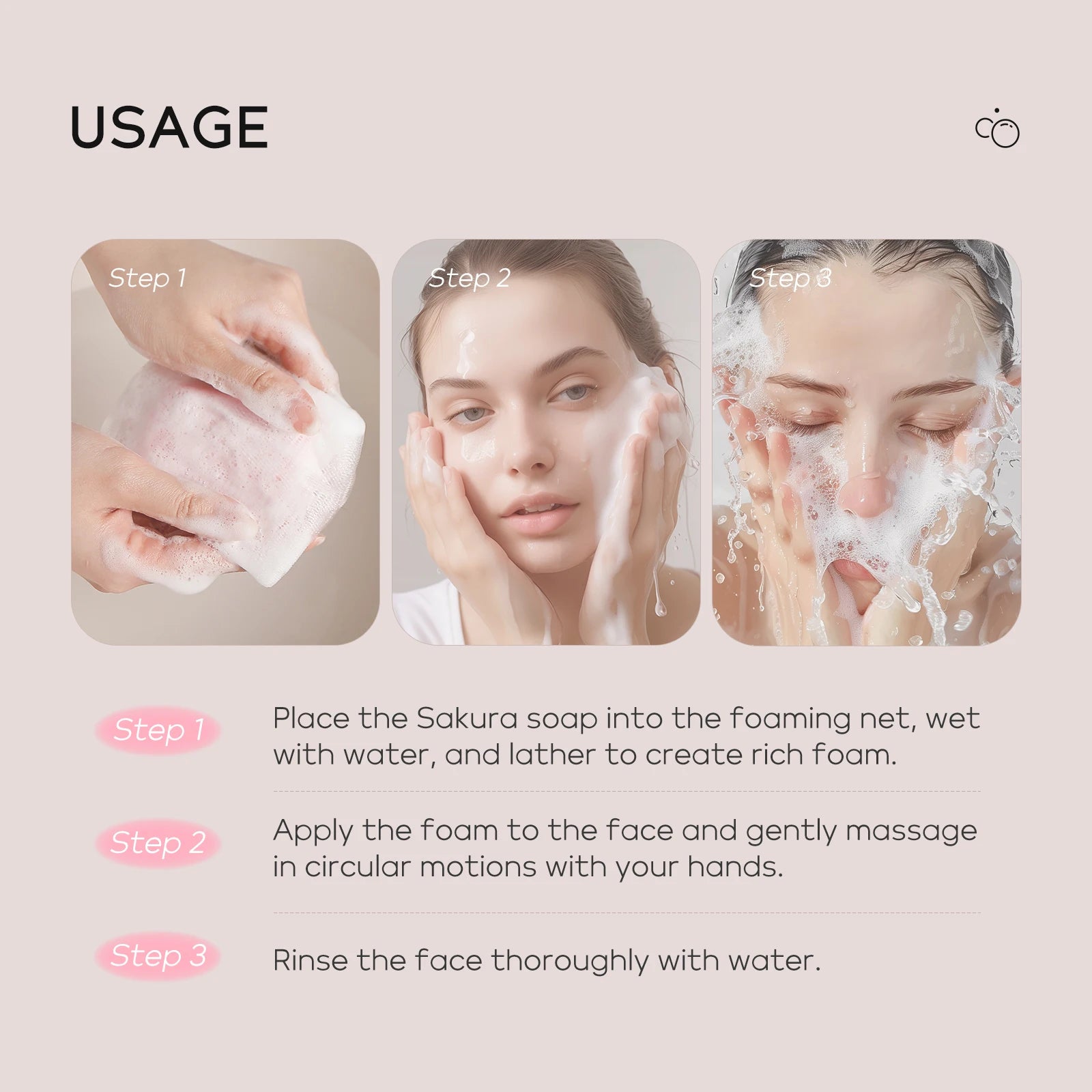 Savon LAIKOU Sakura du Japon - application