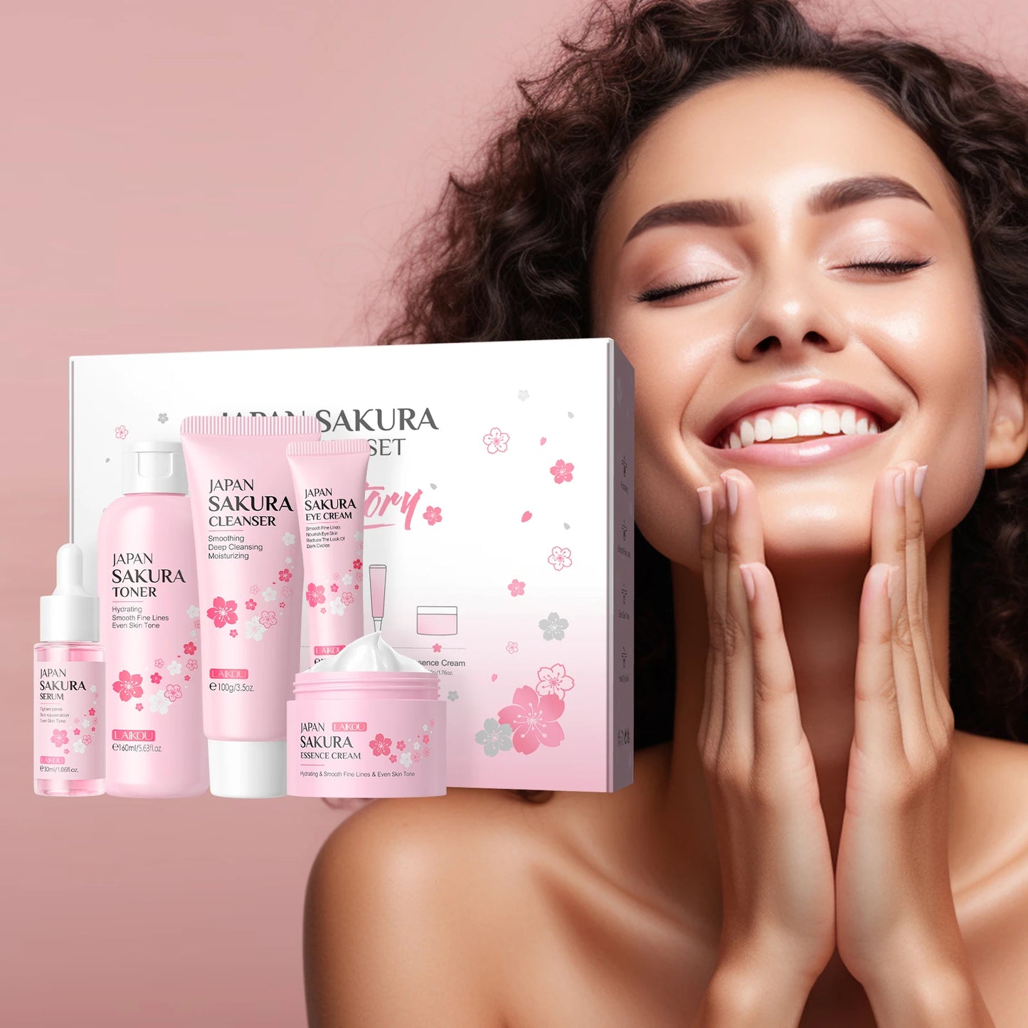 Coffret Sakura 5 Pièces Routine Complète LAIKOU