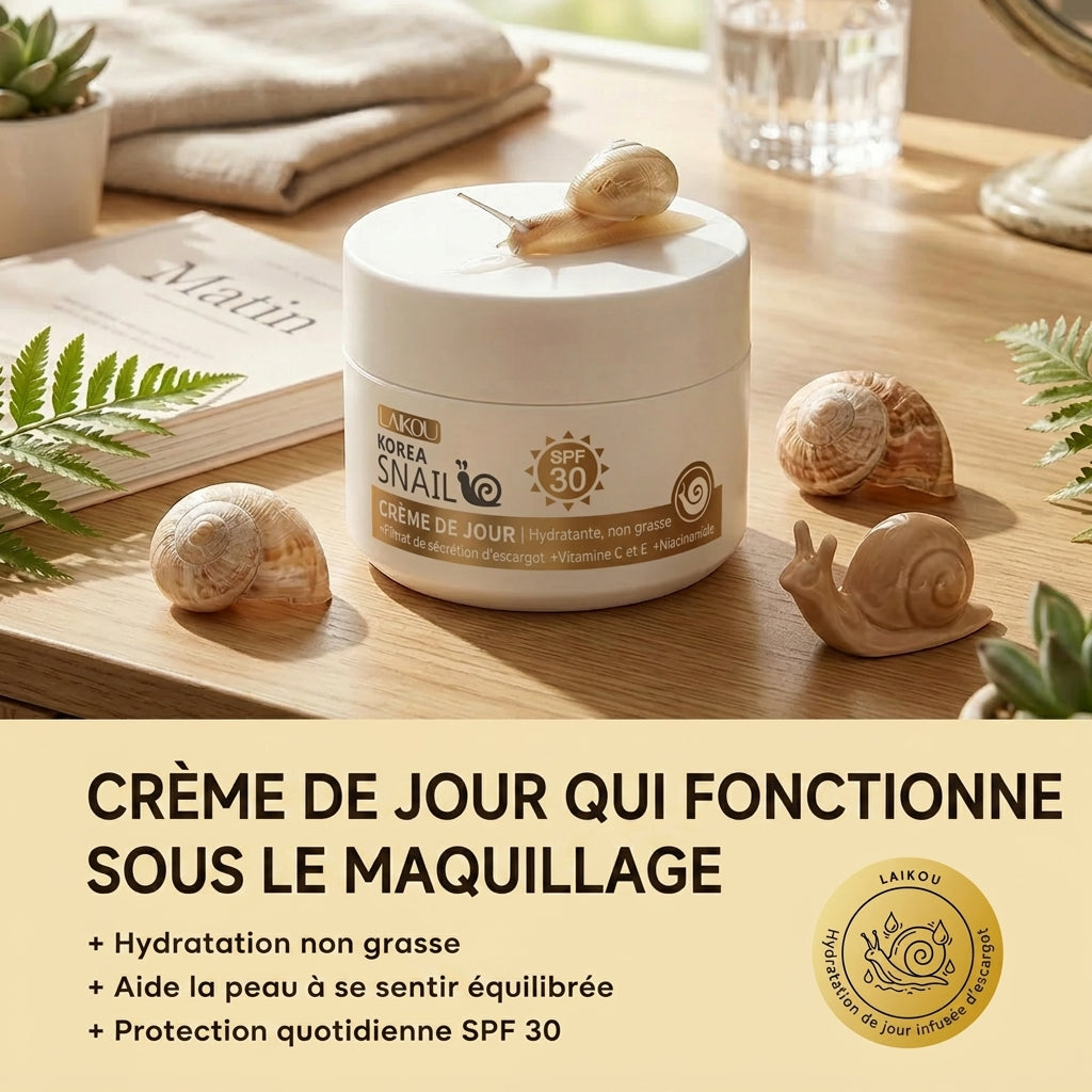 Crème Escargot LAIKOU 30 g – Jour SPF30 / Nuit