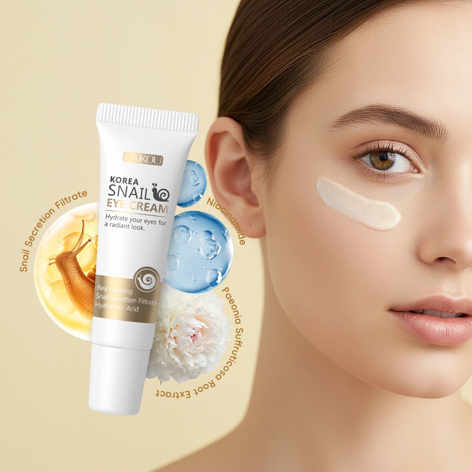 Crème Contour des Yeux Escargot LAIKOU 15g