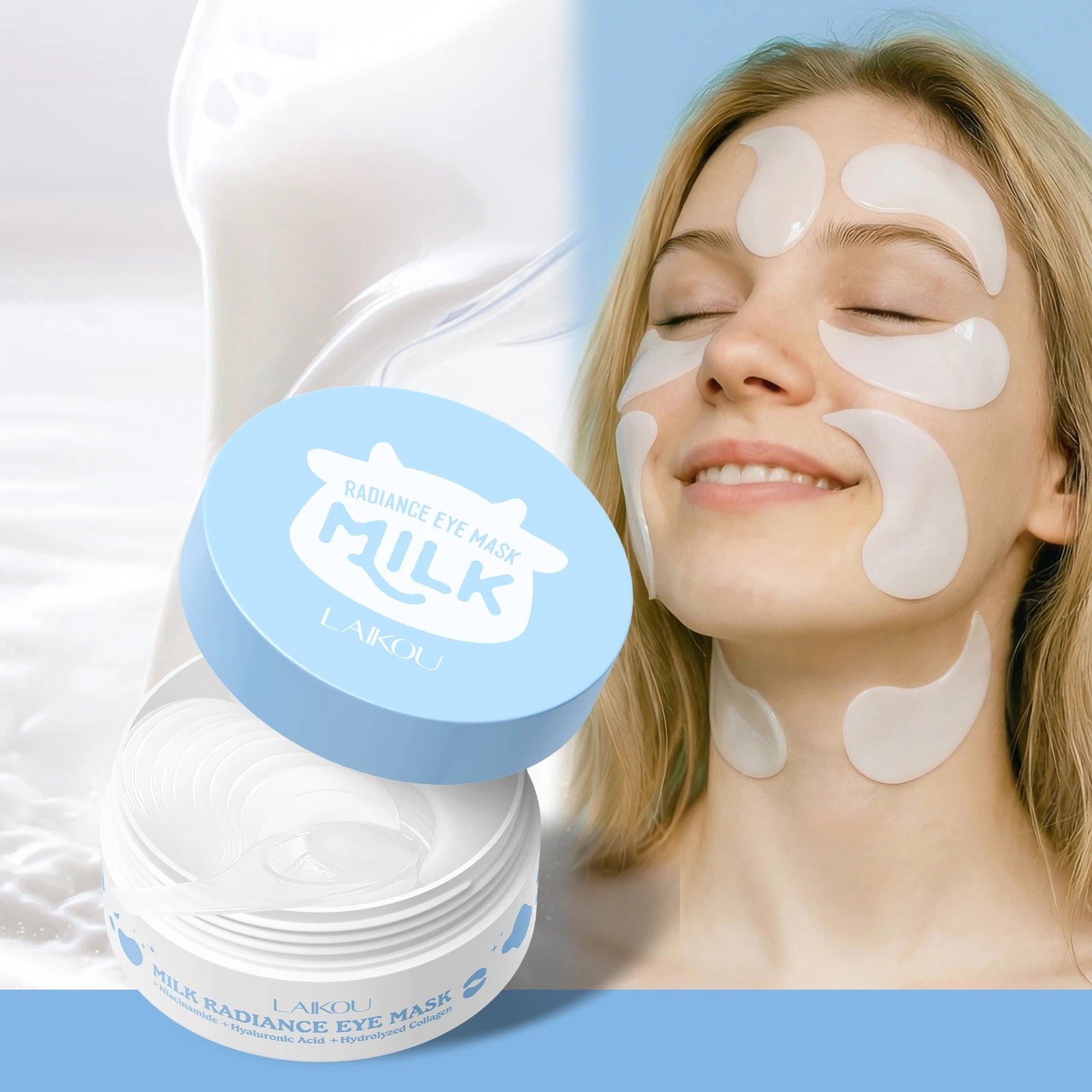 Masque Contour des Yeux Milk Radiance LAIKOU 50 Pièces