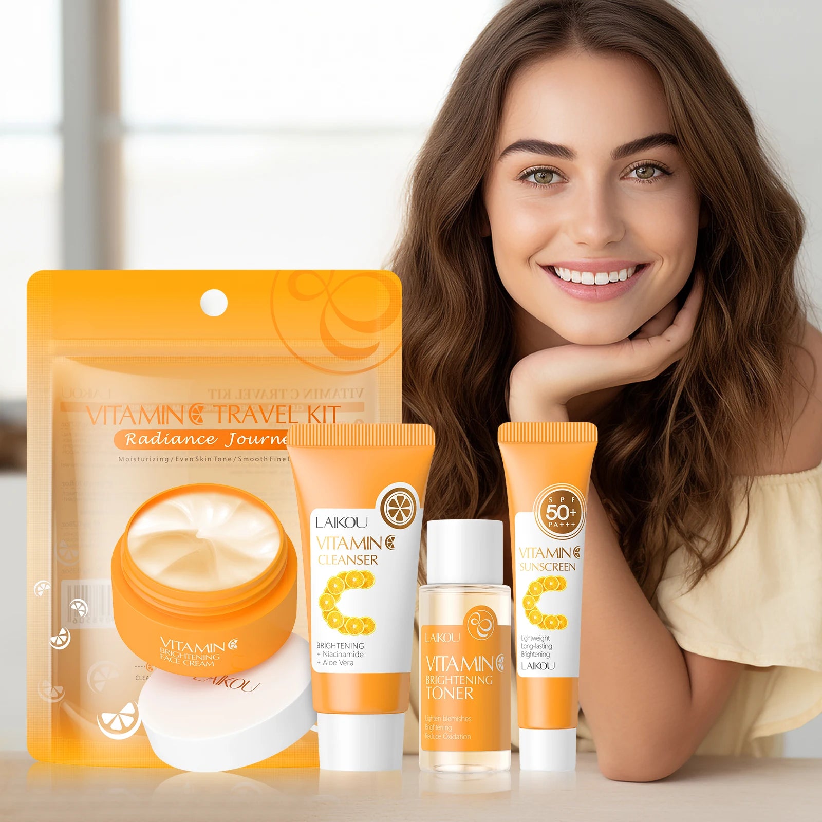 Coffret de Voyage Vitamine C LAIKOU 4 Pièces
