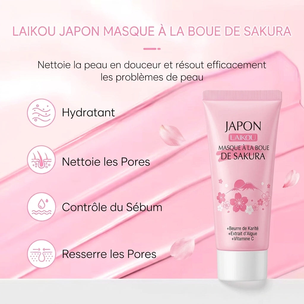 Nettoyant Visage LAIKOU Sakura – Contrôle du Sébum 20 à 150 g