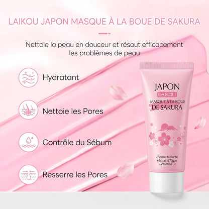 Nettoyant Visage LAIKOU Sakura – Contrôle du Sébum 20 à 150 g