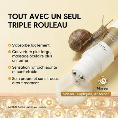 Crème Contour des Yeux Escargot à Bille LAIKOU 20 g