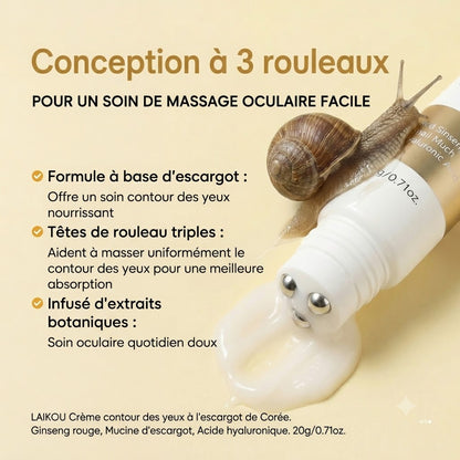 Crème Contour des Yeux Escargot à Bille LAIKOU 20 g