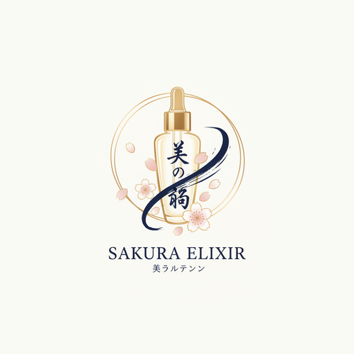 Logo japonais sérum pour la peau